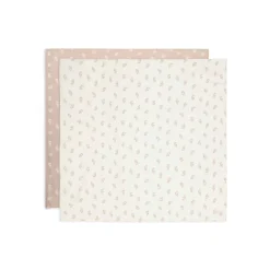Lot de 2 langes gaze de coton 115 x 115 cm twig wild rose
