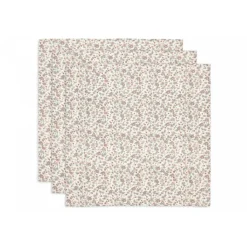 Lot de 3 langes gaze de coton 70 x 70 cm retro flowers