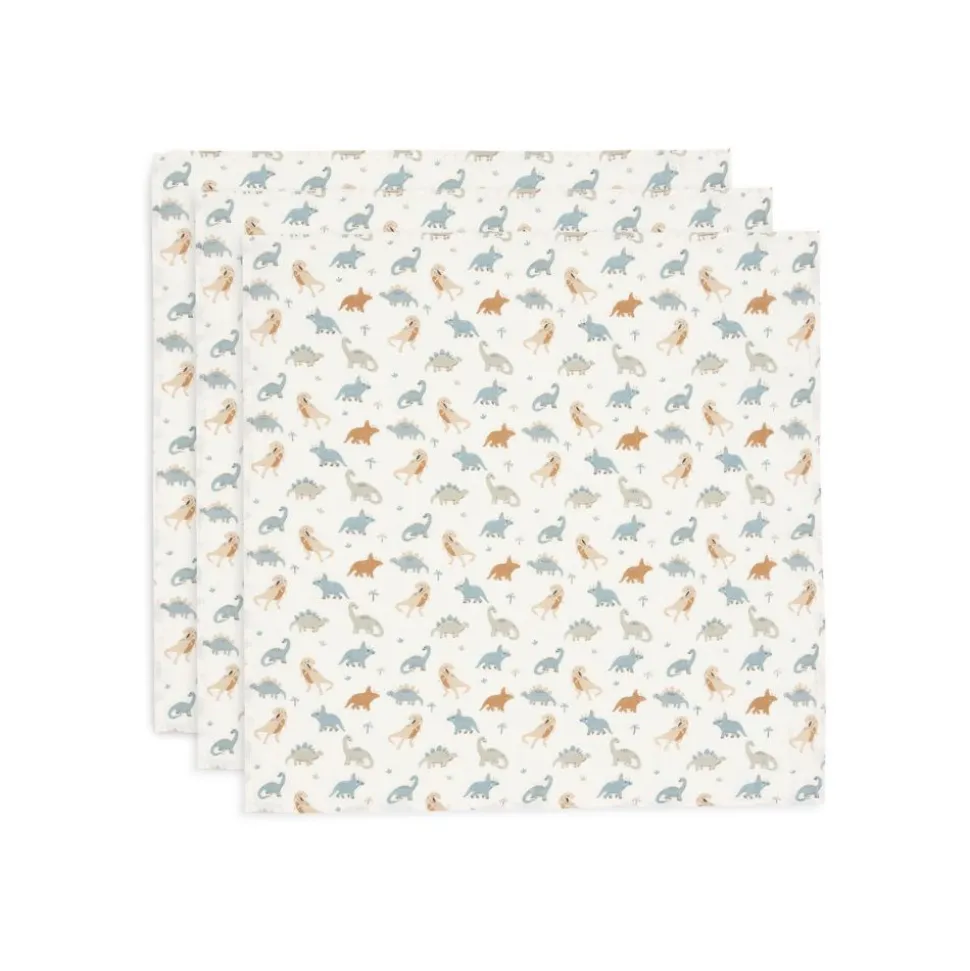 Lot de 3 langes gaze de coton 70 x 70 cm roarsome