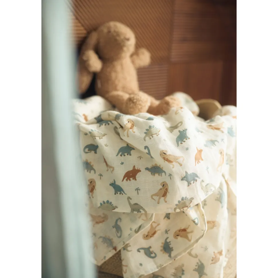 Lot de 3 langes gaze de coton 70 x 70 cm roarsome