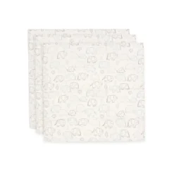Lot de 3 langes gaze de coton 70 x 70 cm miffy silhouettes sea green