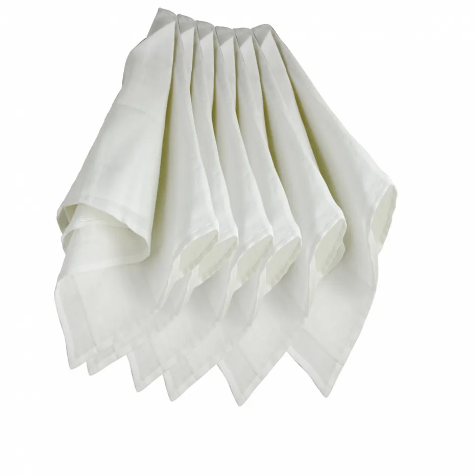 Lot de 6 langes 70 x 70 cm blanc