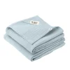 Lot de 2 langes 70x70 cm bleu