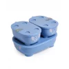 Lot de 3 lunch box empilables bentomal bleu eléphant