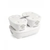 Lot de 3 lunch box empilables bentomal blanc mouton