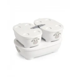 Lot de 3 lunch box empilables bentomal blanc mouton
