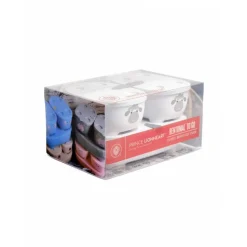 Lot de 3 lunch box empilables bentomal blanc mouton