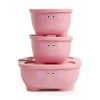 Lot de 3 lunch box empilables bentomal rose cochon