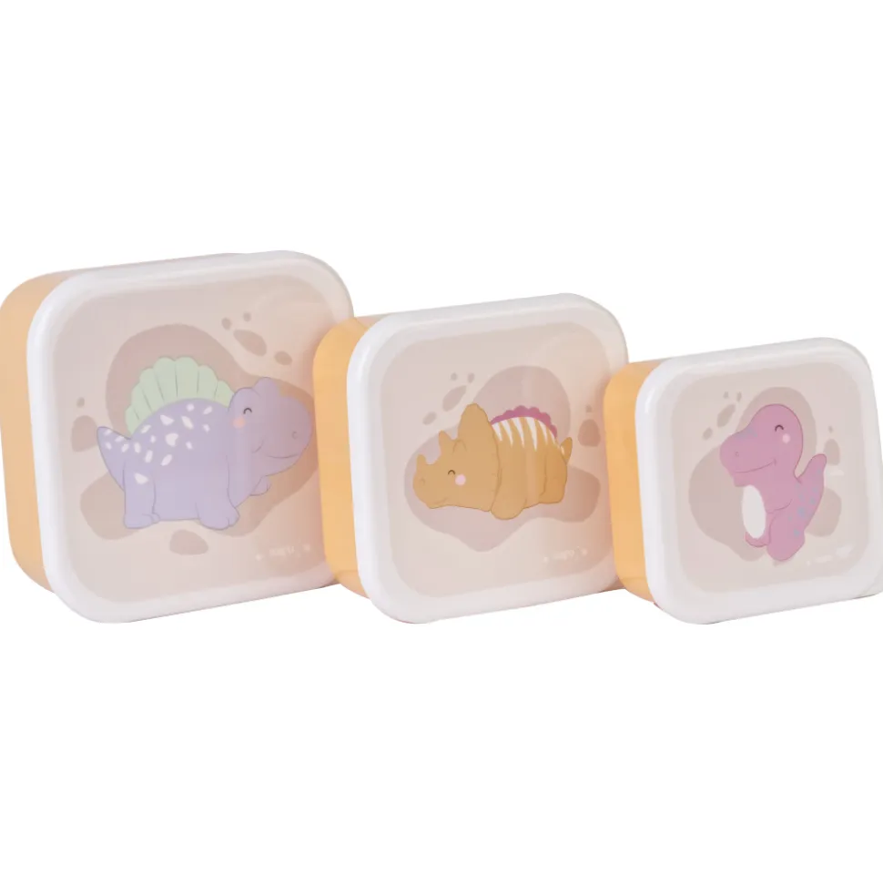 Lot de 3 lunch box enfant moutarde