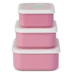 Lot de 3 lunch box enfant rose
