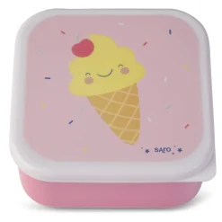 Lot de 3 lunch box enfant rose