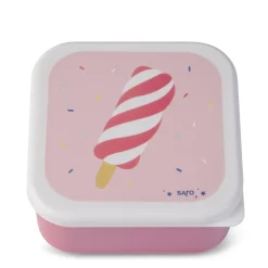 Lot de 3 lunch box enfant rose