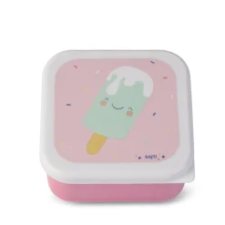 Lot de 3 lunch box enfant rose