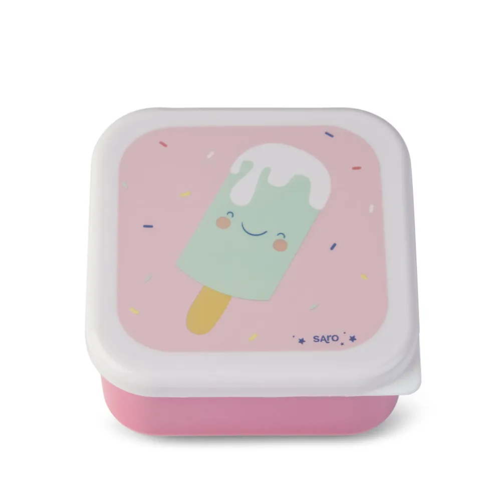 Lot de 3 lunch box enfant rose