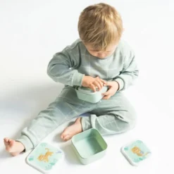 Lot de 3 lunch box enfant vert