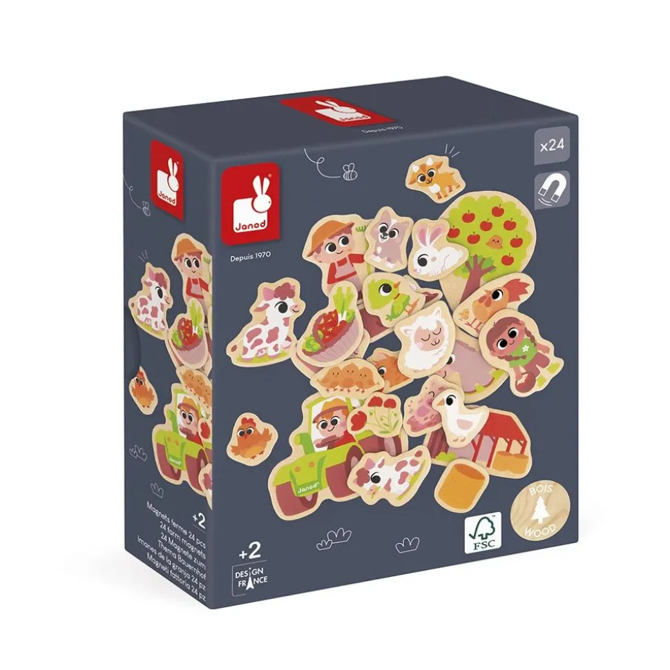 Lot de 24 magnets ferme