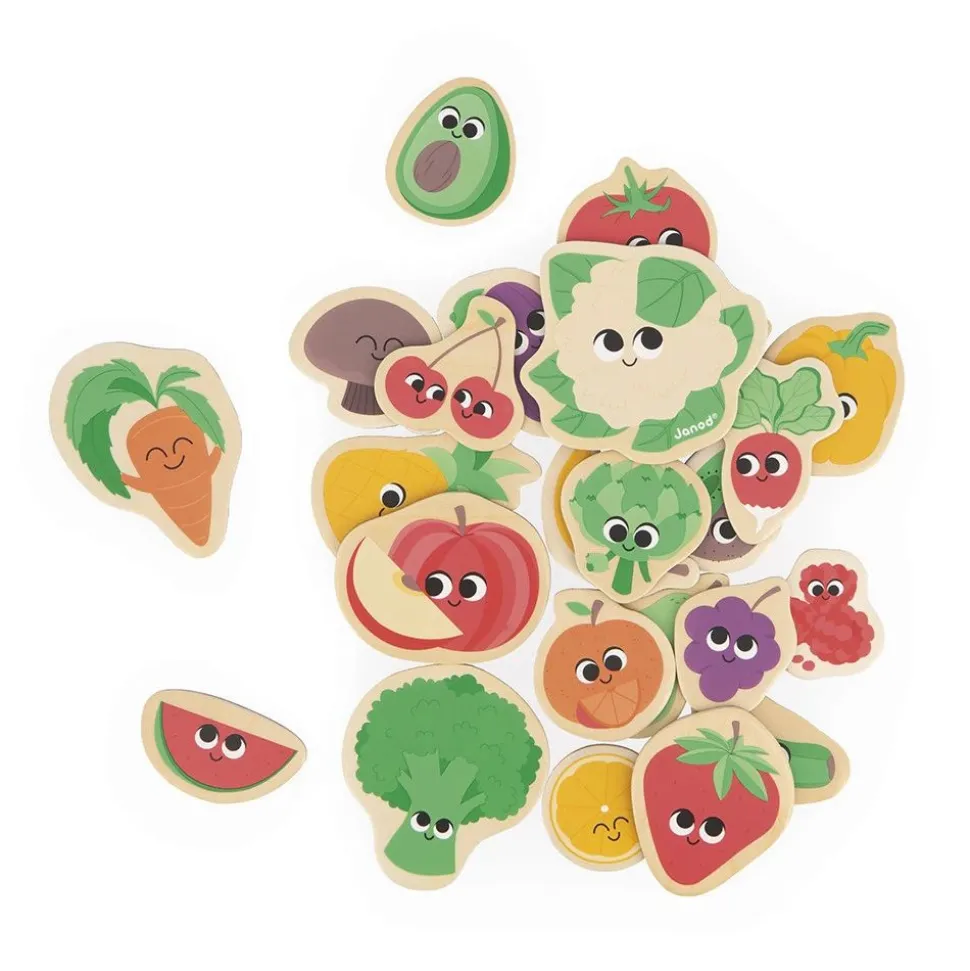 Lot de 24 magnets fruits & légumes