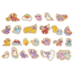 Lot de 24 magnets licornes et dragons