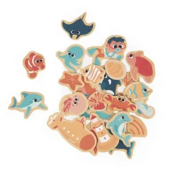 Lot de 24 magnets monde marin