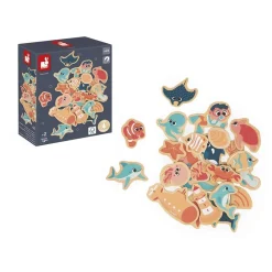 Lot de 24 magnets monde marin