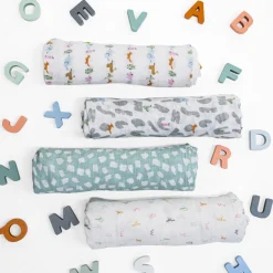 Lot de 4 maxi-langes alphabet et animaux