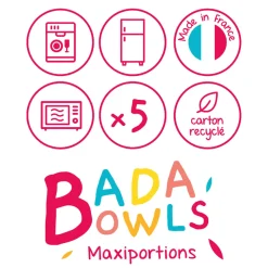 Lot de 5 maxi portions fun couleurs