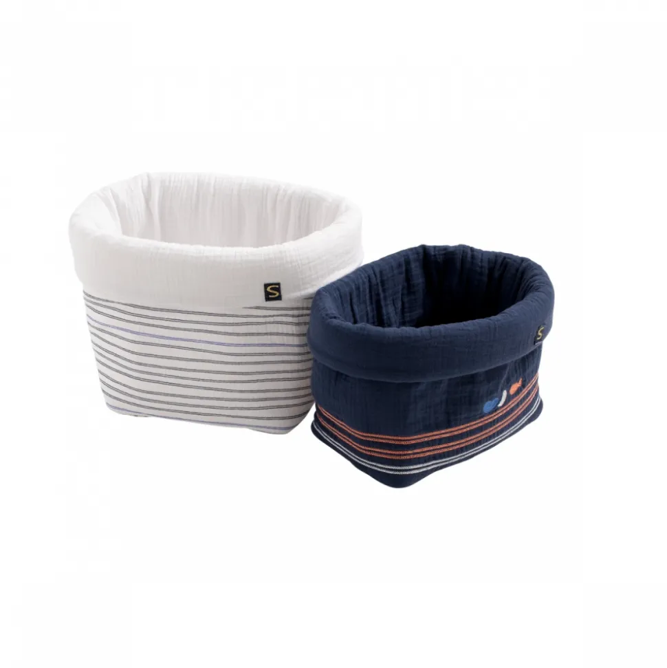 Lot de 3 paniers de rangement baby sailor