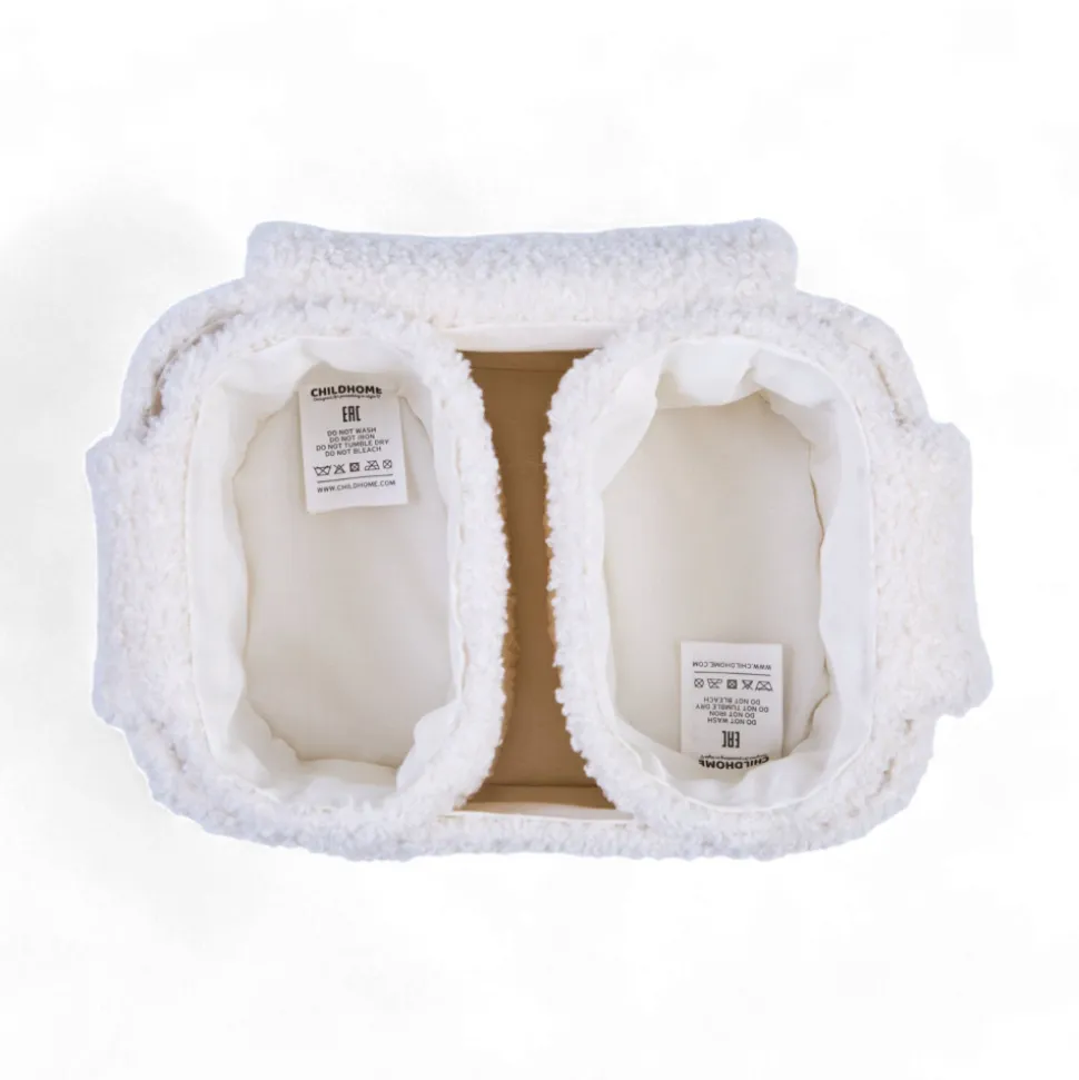 Lot de 3 paniers de rangement à suspendre teddy écru