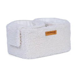Lot de 3 paniers de rangement à suspendre teddy écru