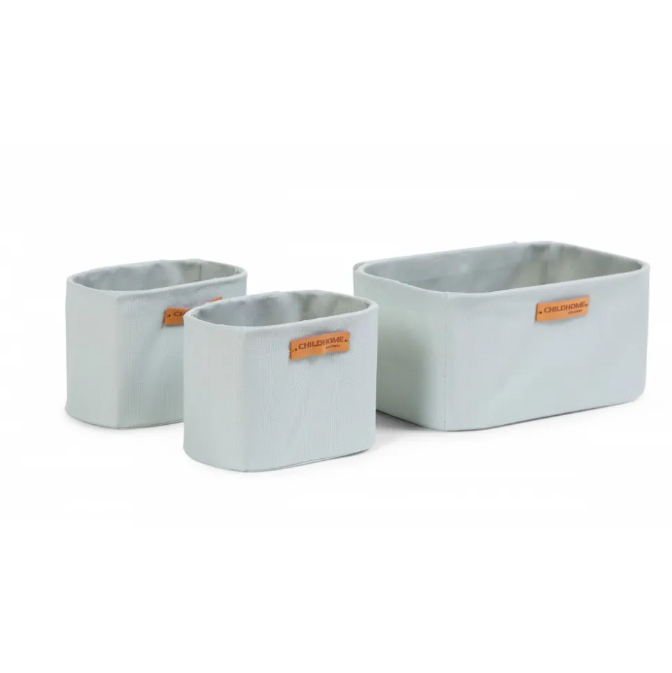 Lot de 3 paniers de rangement à suspendre gris