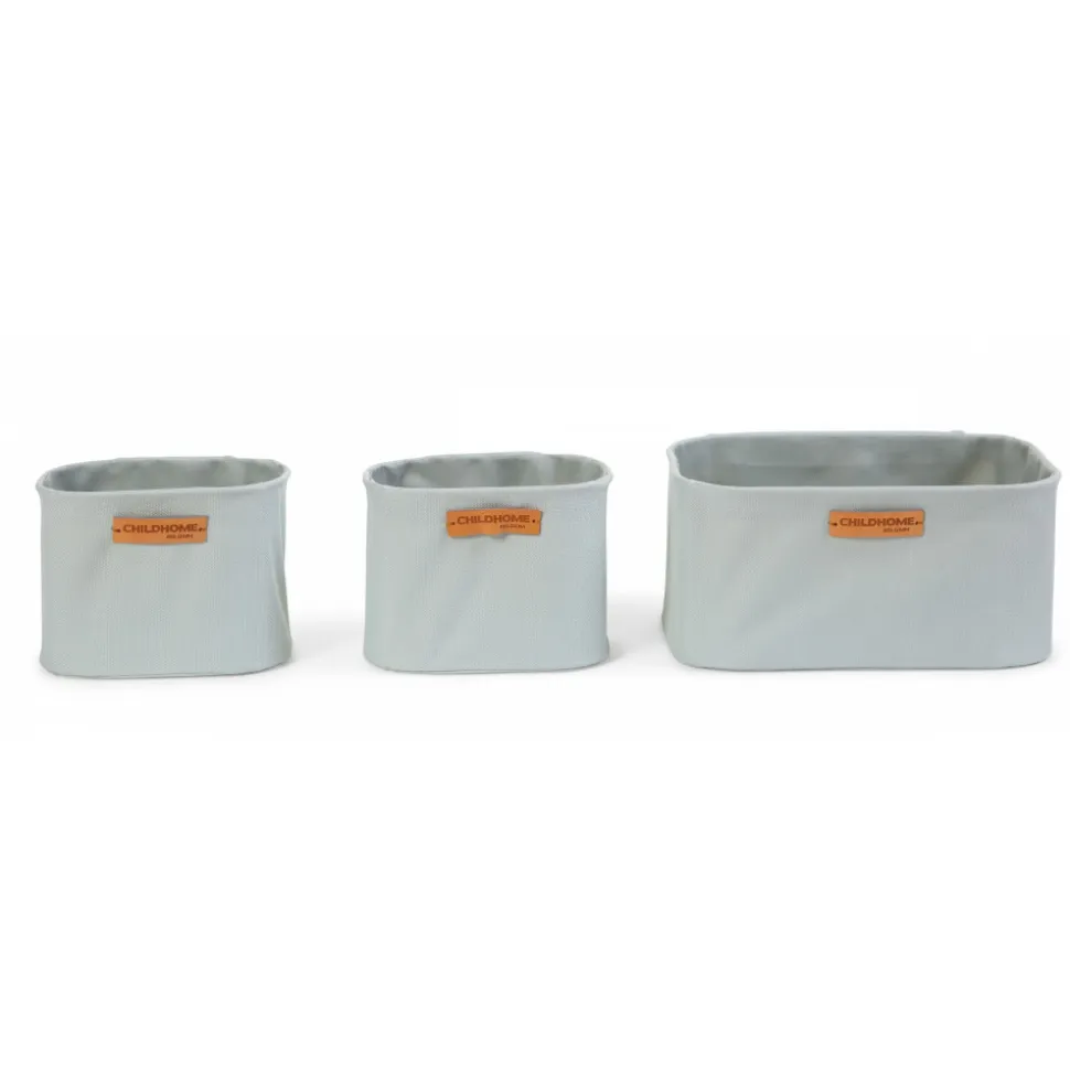 Lot de 3 paniers de rangement à suspendre gris