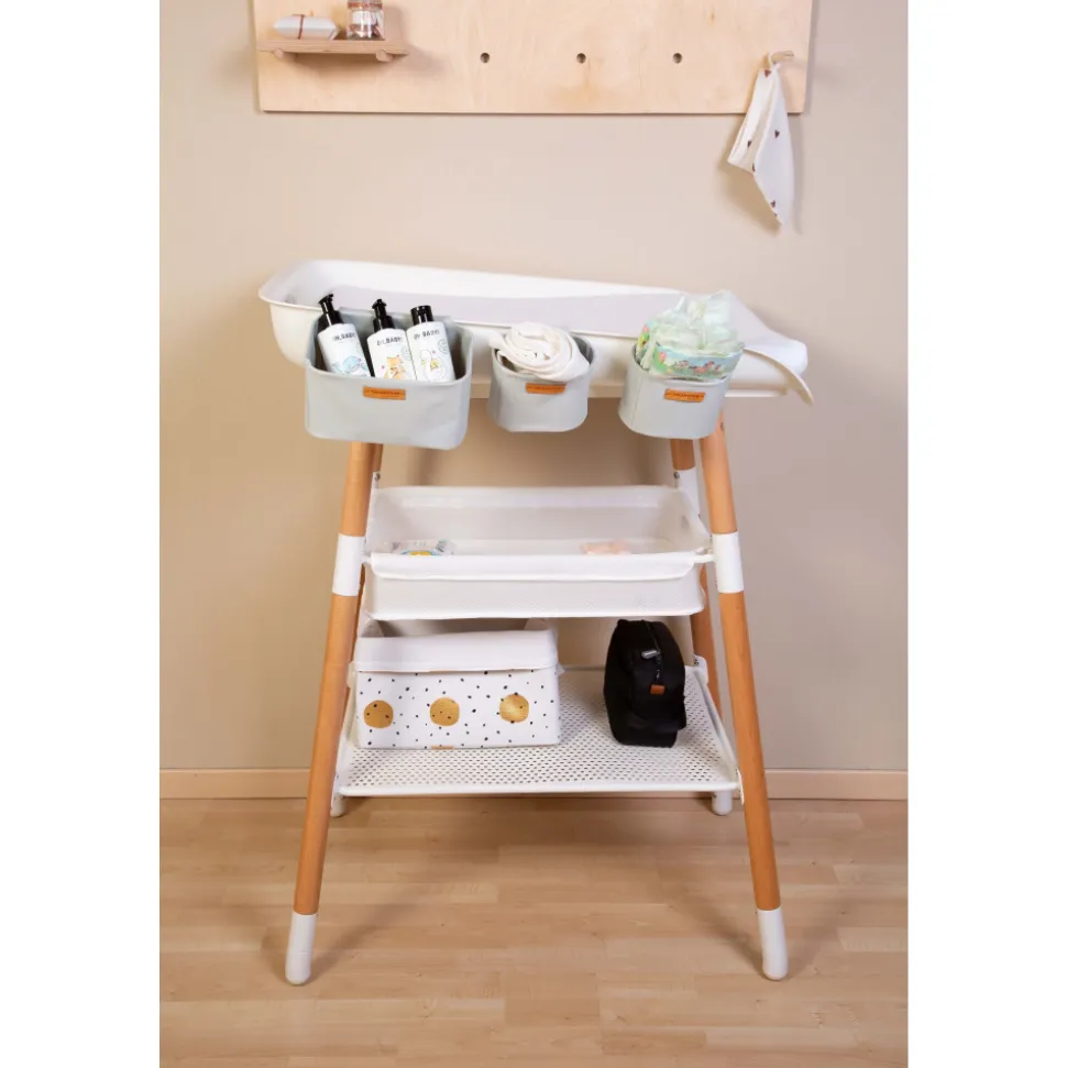 Lot de 3 paniers de rangement à suspendre gris