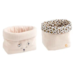 Lot de 2 paniers léopard