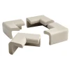 Lot de 4 petits coins en mousse antichoc gris clair