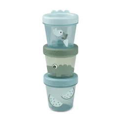 Lot de 3 pots de conservation croco vert
