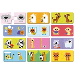 Lot de 12 puzzles de 2 pièces les contraires