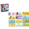 Lot de 12 puzzles de 2 pièces parents et bébés animaux