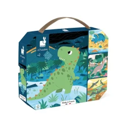 Lot de 4 puzzles évolutifs dinosaures
