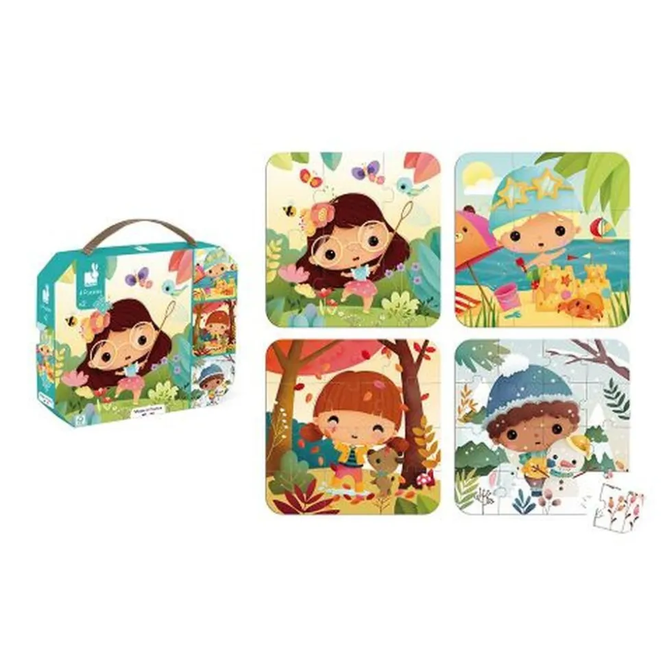 Lot de 4 puzzles évolutifs les 4 saisons
