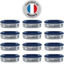 Lot de 12 recharges octogonales pour poubelle dress up ou essential
