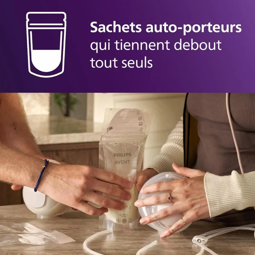 Lot de 50 sachets de conservation lait maternel 180ml