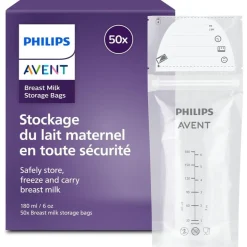 Lot de 50 sachets de conservation lait maternel 180ml