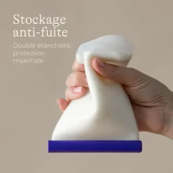 Lot de 5 sachets de conservation de lait maternel en silicone réutilisable
