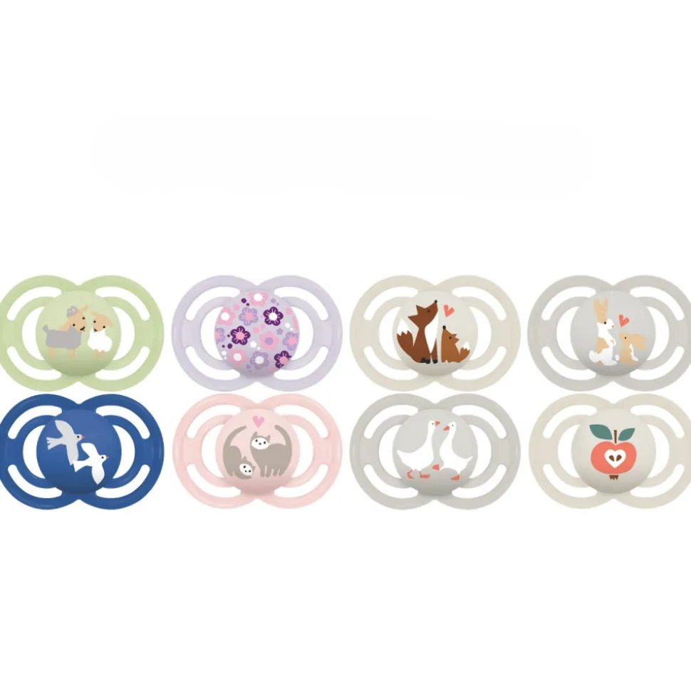 Lot de 2 sucette perfect animaux 6 mois+ coloris aléatoire
