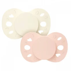 Lot de 2 sucettes anatomiques 18 mois+ essentielle rose et beige