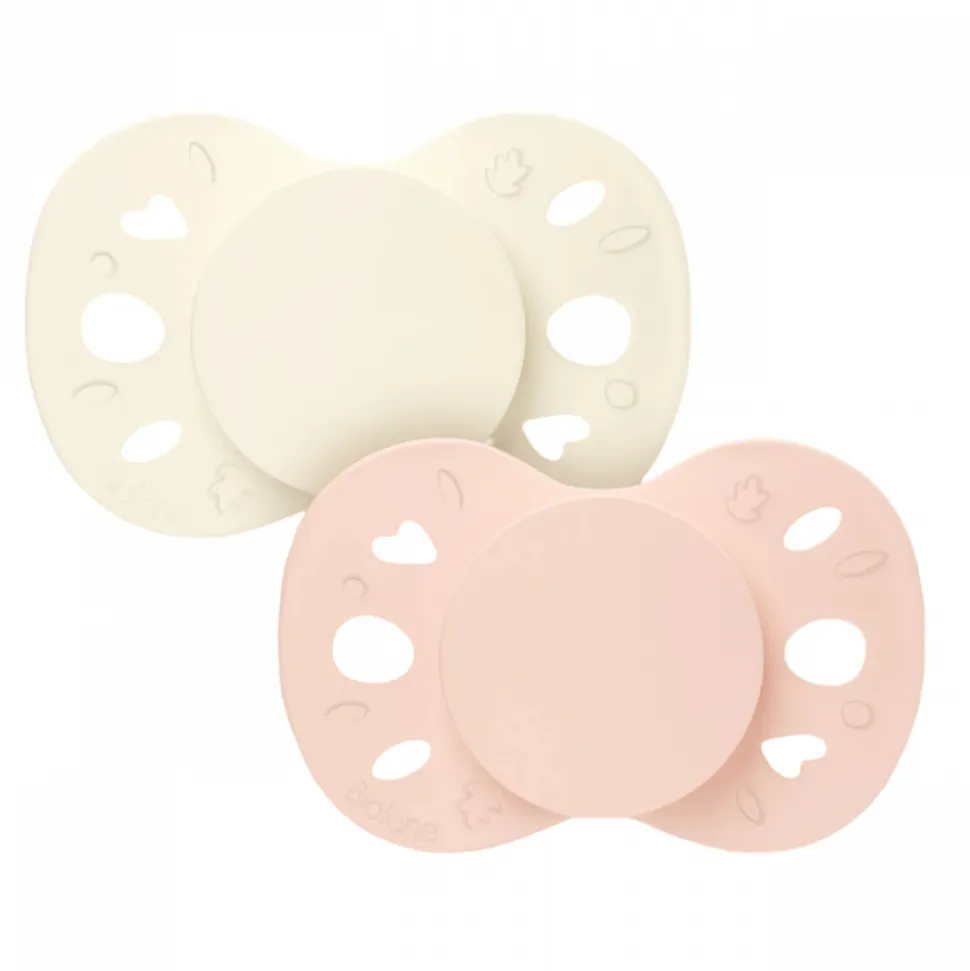 Lot de 2 sucettes anatomiques 18 mois+ essentielle rose et beige
