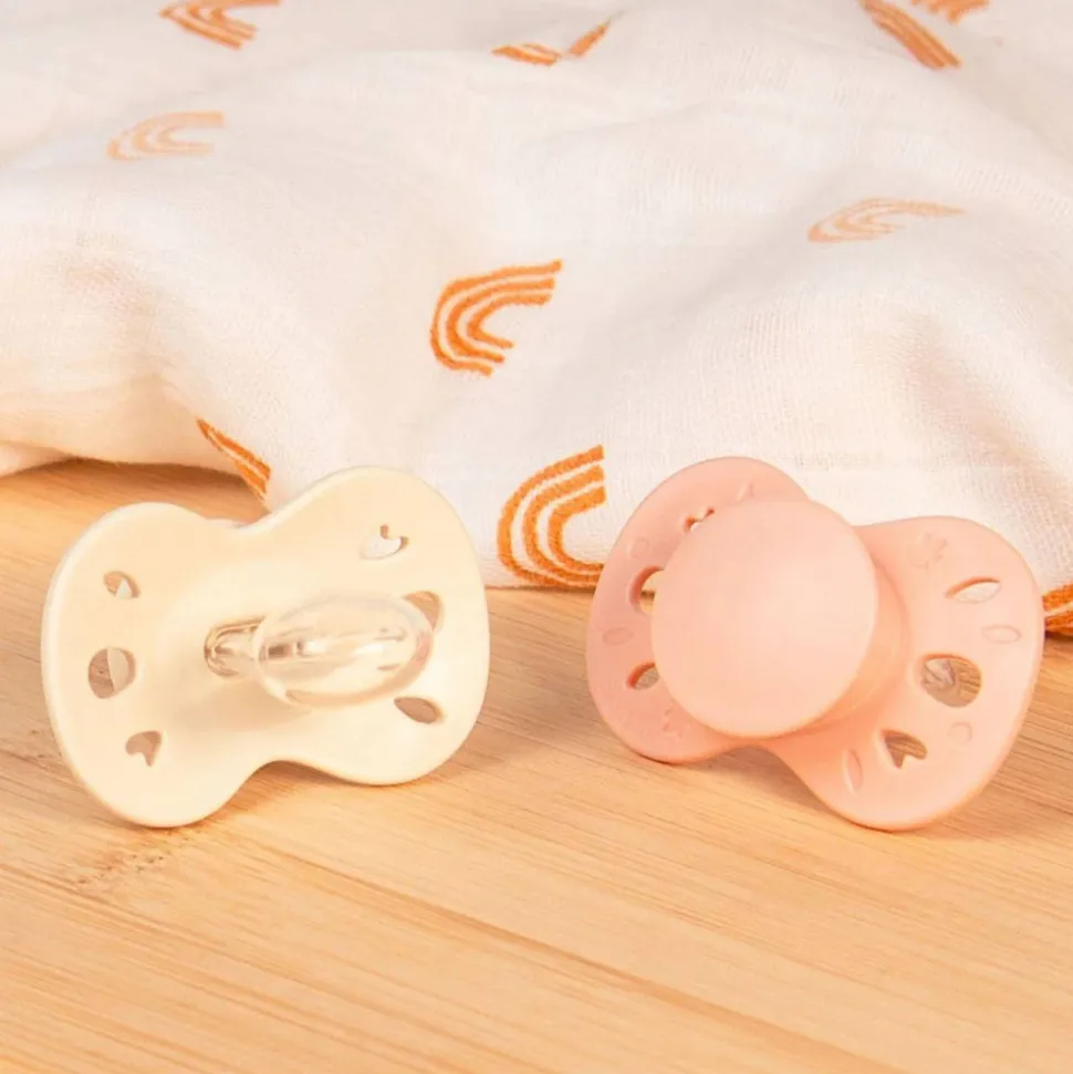 Lot de 2 sucettes anatomiques 18 mois+ essentielle rose et beige