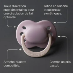 Lot de 4 sucettes bébé 0-2 mois silicone