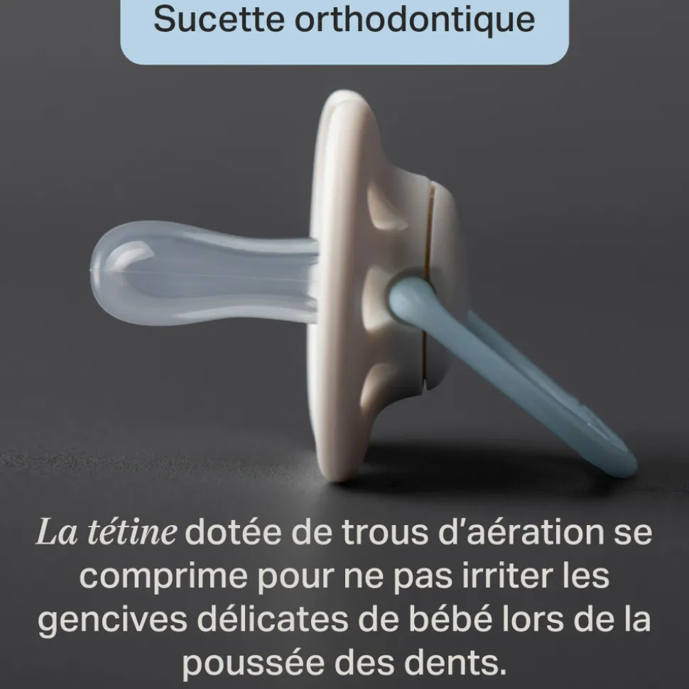 Lot de 4 sucettes bébé 0-2 mois silicone