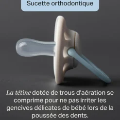 Lot de 4 sucettes bébé 0-2 mois silicone